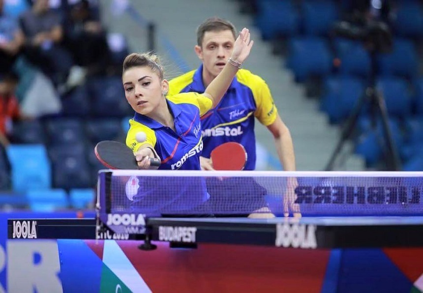 Perechile Ionescu/Szocs şi Dodean Monteiro/Monteiro s-au calificat în sferturile probei de dublu mixt, la CE de tenis de masă