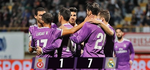Real Madrid a învins cu scorul de 7-1 echipa Cultural Leonesa în prima manşă a 16-imilor Cupei Spaniei