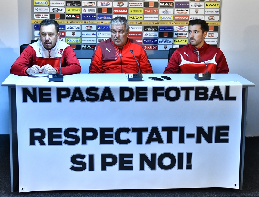 Protest al FC Voluntari faţă de arbitri: Ne pasă de fotbal, respectaţi-ne şi pe noi!