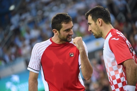 Cilici şi Dodig au câştigat meciul de dublu cu argentinienii Del Potro şi Mayer; Croaţia conduce cu 2-1 în finala Cupei Davis