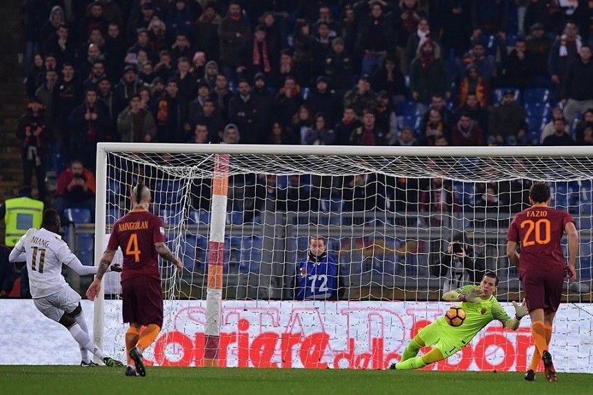 AS Roma s-a impus cu 1-0 în faţa echipei AC Milan, în Serie A