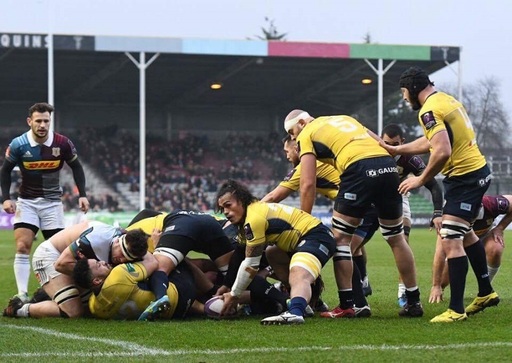 Timişoara Saracens a fost învinsă de Harlequins cu scorul de 75-3, în Challenge Cup