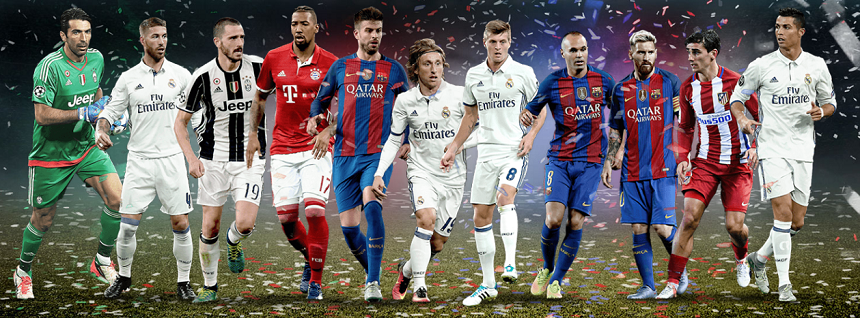 Patru jucători de la Real Madrid şi trei de la Barcelona în echipa anului pe site-ul UEFA. Ronaldo a primit mai multe voturi decât Messi, iar cel mai votat a fost Sergio Ramos
