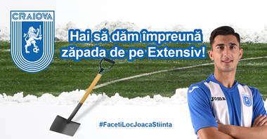 CS Universitatea Craiova îi cheamă pe suporteri la deszăpezirea stadionului Extensiv