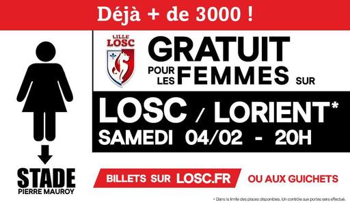 OSC Lille a invitat femeile să asiste gratuit la meciul de sâmbătă cu Lorient: până acum şi-au rezervat locuri peste 3.000