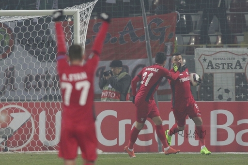 Astra Giurgiu a remizat cu RC Genk, scor 2-2, în prima manşă a 16-imilor Ligii Europa. FOTO