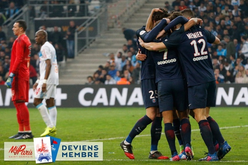 Paris Saint-Germain a câştigat cu scorul de 5-1 meciul din deplasare cu Marseille şi se menţine la trei puncte de liderul AS Monaco
