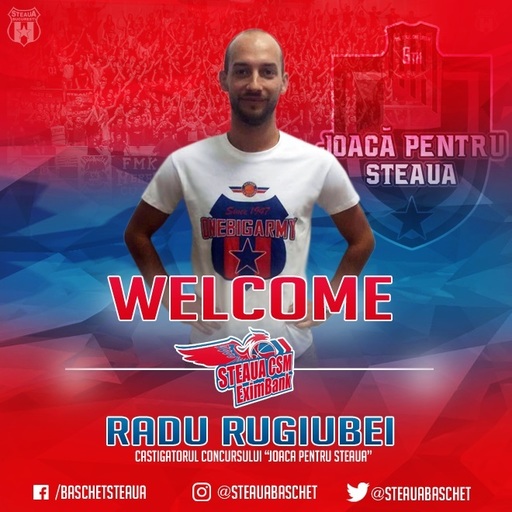 Un fan al echipei de baschet Steaua Bucureşti, legitimat pentru meciul cu campioana CSM Oradea