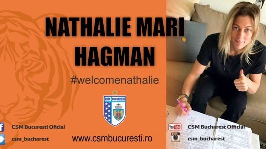 Extrema suedeză Nathalie Mari Hagman, noua jucătoare a campioanei la handbal CSM Bucureşti