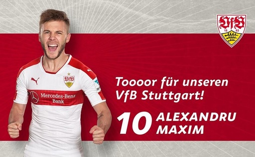 Alexandru Maxim a marcat un gol pentru VfB Stuttgart în 2. Bundesliga