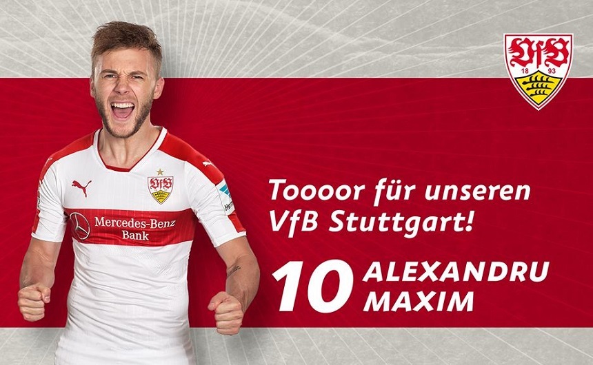 Alexandru Maxim a marcat un gol pentru VfB Stuttgart în 2. Bundesliga