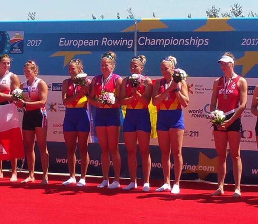Echipajul feminin de 4 rame a câştigat medalia de aur la Campionatele Europene de canotaj. VIDEO