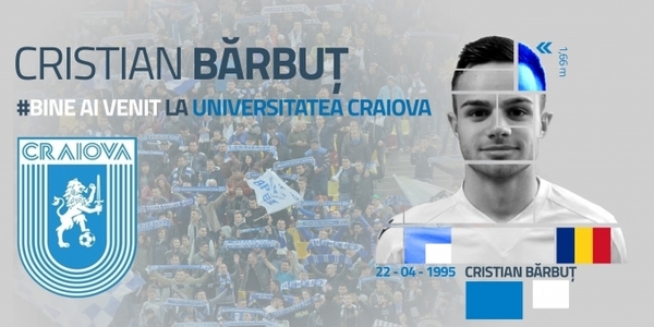 CS Universtatea Craiova l-a transferat pe mijlocaşul Cristian Bărbuţ
