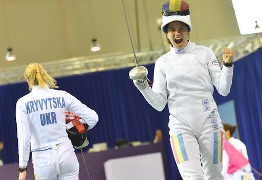Echipa feminină de spadă a României, medaliată cu bronz la Campionatele Europene