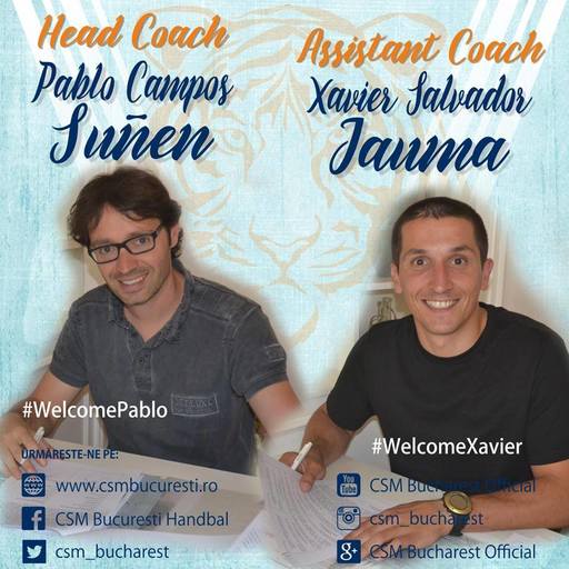 Antrenori spanioli pentru vicecampioana la handbal masculin CSM Bucureşti