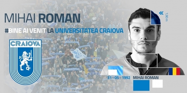 Mihai Roman a semnat un contract pe trei sezoane cu CSU Craiova