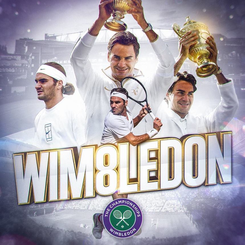Roger Federer a câştigat pentru a opta oară la Wimbledon