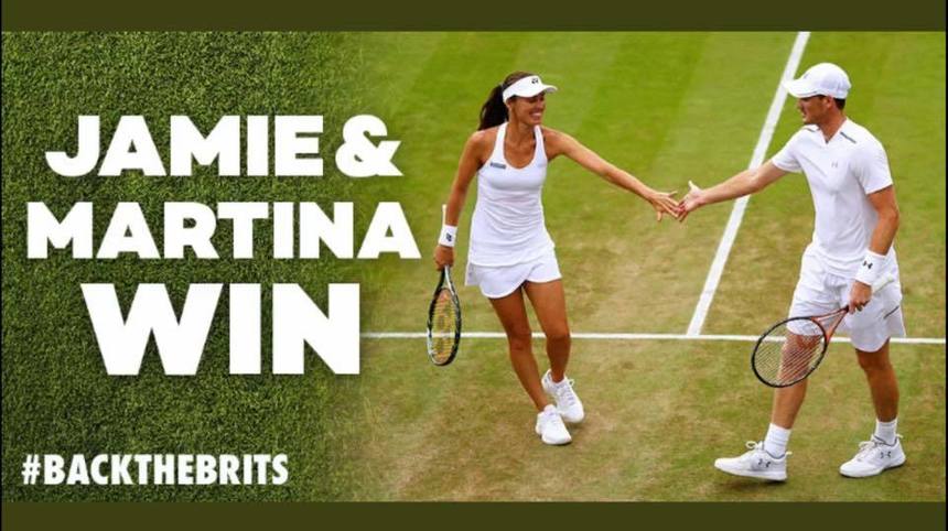 Martina Hingis şi Jamie Murray au câştigat proba de dublu mixt de la Wimbledon