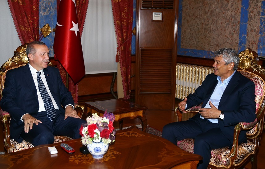 Mircea Lucescu a fost primit de preşedintele turc Recep Tayyip Erdogan