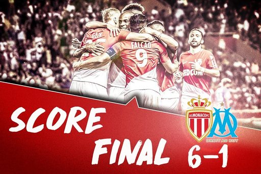 Monaco a învins cu 6-1 Marseille, în Ligue 1. Marseille nu mai primise cel puţin şase goluri în primul eşalon din 1997