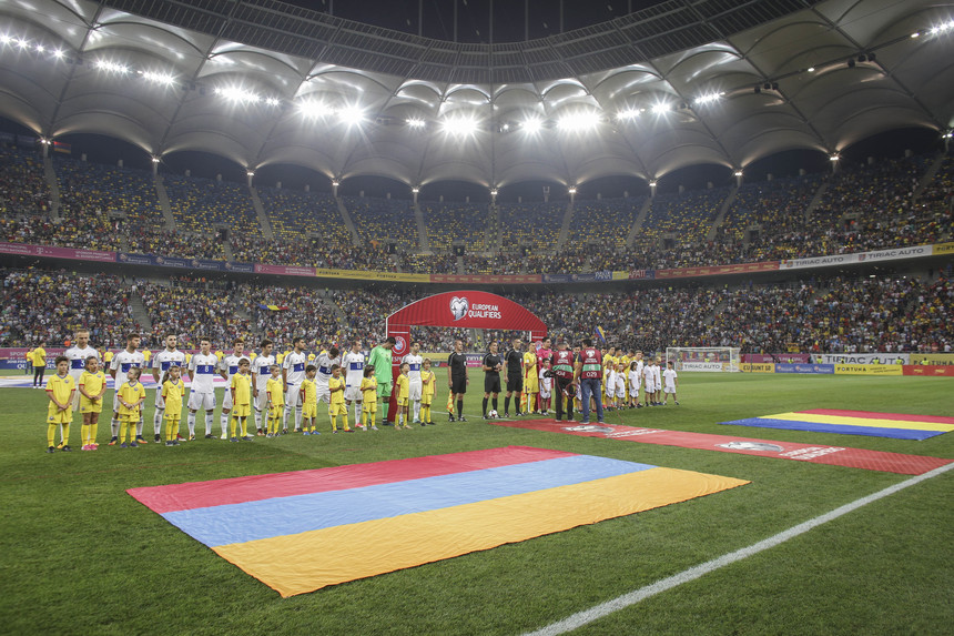 România - Armenia, scor 1-0; Stancu a ratat un penalti. Armenii au un jucător eliminat-UPDATE