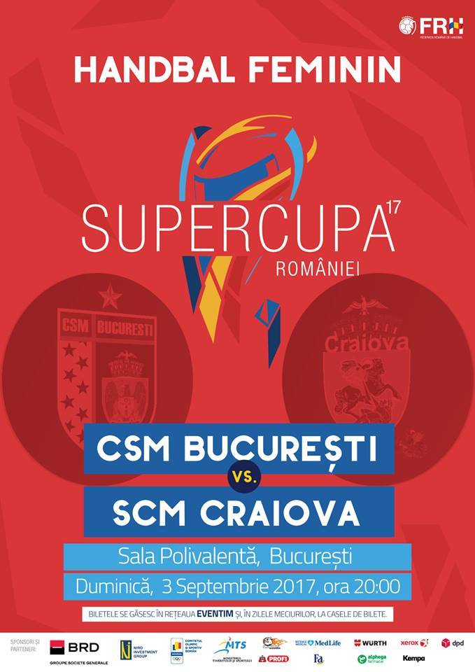 CSM Bucureşti a câştigat Supercupa României la handbal feminin
