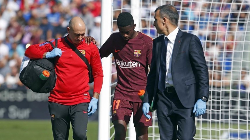 Dembele a suferit o ruptură de tendon la meciul cu Getafe şi va fi indisponibil cel puţin trei luni şi jumătate