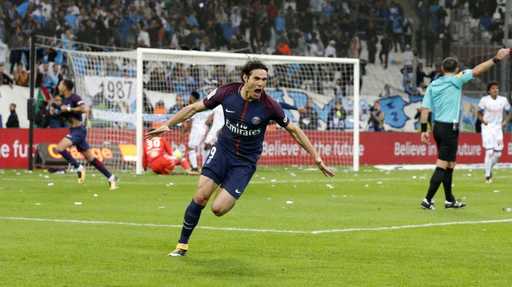 PSG şi Olympique Marseille au remizat, scor 2-2, în Ligue 1; Neymar a fost eliminat, Cavani a egalat în 90+3