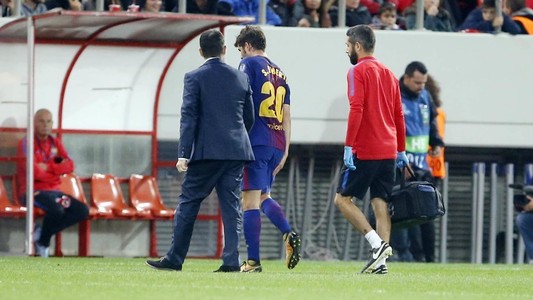 FC Barcelona: Sergi Roberto va fi indisponibil cinci săptămâni, Andre Gomes va lipsi de pe teren o lună