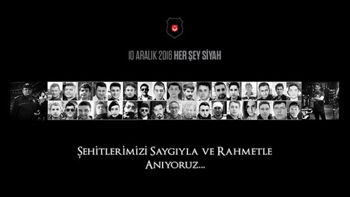 Clubul Beşiktaş a adus un omagiu victimelor atentatului din 2016