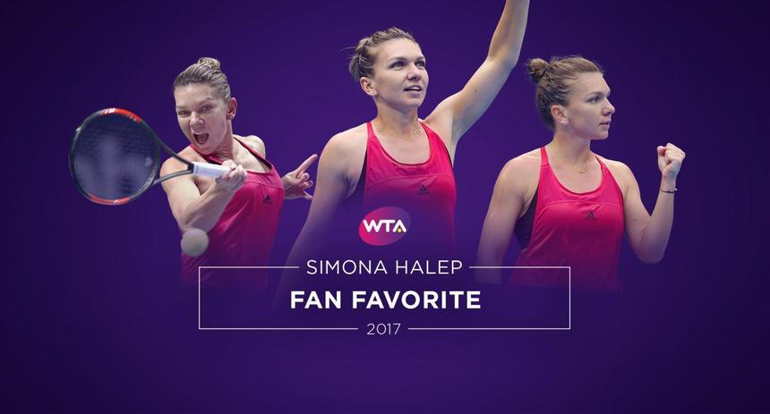 WTA: Simona Halep, câştigătoarea premiului Favorita Fanilor