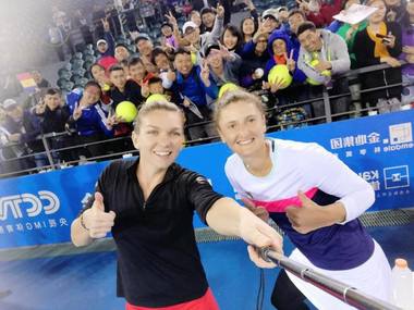 Halep: Am jucat cel mai bun tenis al meu aici, a fost o săptămână specială. La dublu, Irina a jucat mai bine decât mine, la fel ca ieri