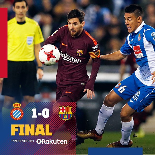 FC Barcelona a pierdut meciul cu Espanol, scor 0-1, din prima manşă a sferturilor de finală ale Cupei Spaniei