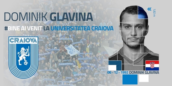 CS Universitatea Craiova l-a transferat pe atacantul Dominik Glavina