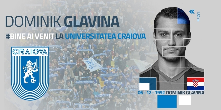CS Universitatea Craiova l-a transferat pe atacantul Dominik Glavina