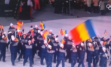 Delegaţia României, cu portdrapelul Marius Petru Ungureanu, a defilat la JO de la Pyeongchang