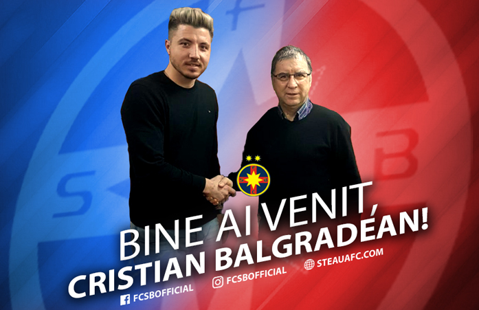 FCSB anunţă că l-a transferat pe Cristian Bălgrădean de la Concordia Chiajna
