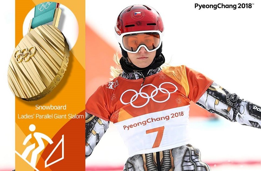 Ester Ledecka a devenit prima sportivă campioană olimpică şi la schi şi la snowboard