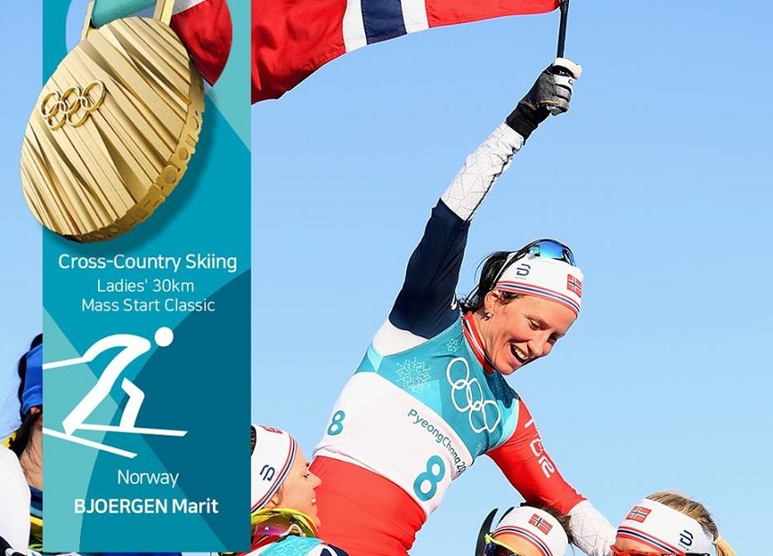 Marit Bjoergen a câştigat proba de 30 km mass start la JO, a 15-a sa medalie olimpică