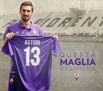 Omagiu lui Davide Astori, la meciul Fiorentina - Benevento