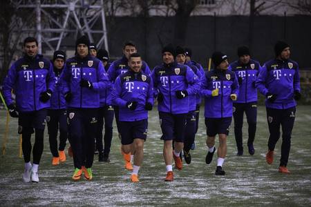 Echipa naţională s-a antrenat la Ploieşti, pe stadionul "Ilie Oană"
