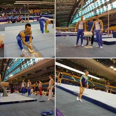 Gimnaştii Andrei Muntean şi Cristian Băţagă, calificaţi în finale la inele şi cal cu mânere, la Cupa Mondială de la Doha