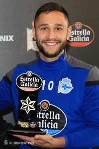 Florin Andone a fost ales de fanii echipei Deportivo La Coruna jucătorul lunii februarie