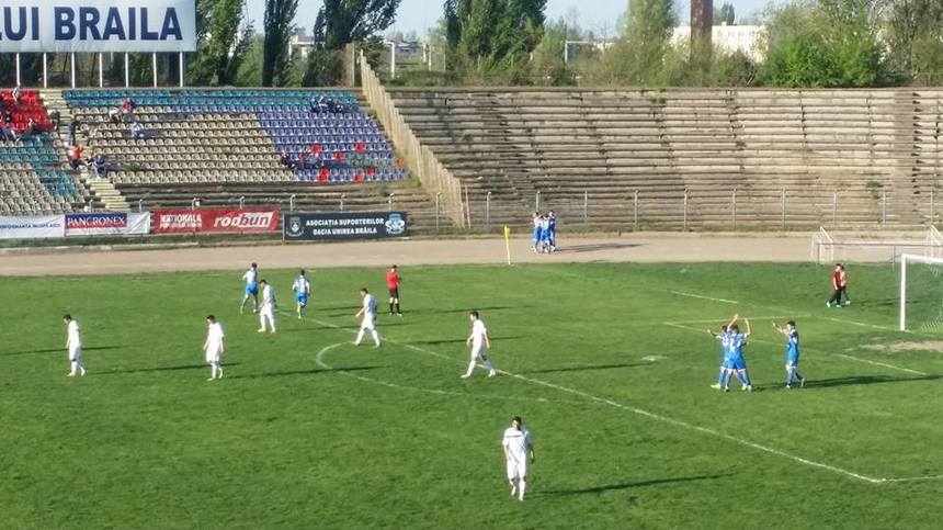 Liga II: Dacia Unirea Brăila a învins Academica Clinceni, scor 5-2, revenind de la 0-2