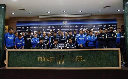 Jucătorii echipei Malaga au venit în formulă completă în faţa presei pentru a le cere iertare fanilor după retrogradare