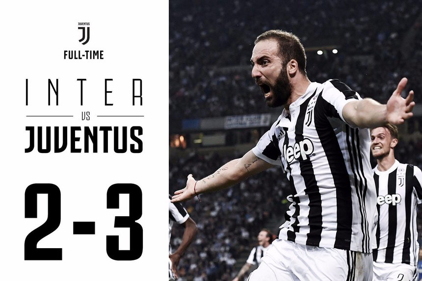 Inter, cu un jucător eliminat, a fost aproape de victorie în faţa liderului Juventus. Torinezii au câştigat cu 3-2, datorită unor goluri marcate pe final