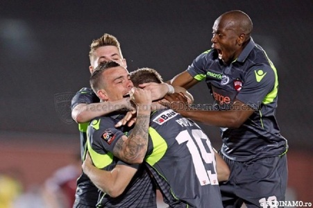 Dinamo a învins în deplasare Gaz Metan Mediaş, scor 3-2, în play-out-ul Ligii I, într-un meci la care l-a omagiat pe Ekeng