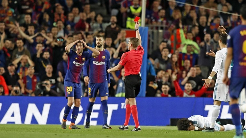 Sergi Roberto a fost suspendat patru jocuri după eliminarea din El Clasico; FC Barcelona a contestat sancţiunea