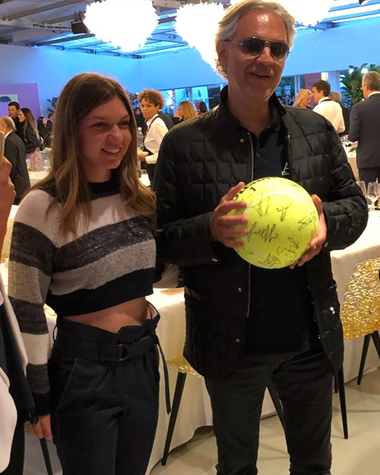 Simona Halep, la un concert Andrea Bocelli: Love in Portofino este melodia mea favorită - VIDEO