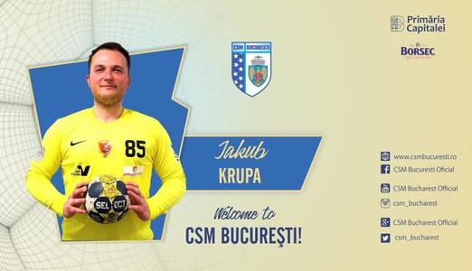 CSM Bucureşti a mai transferat un portar: cehul Jakub Krupa vine din prima ligă spaniolă